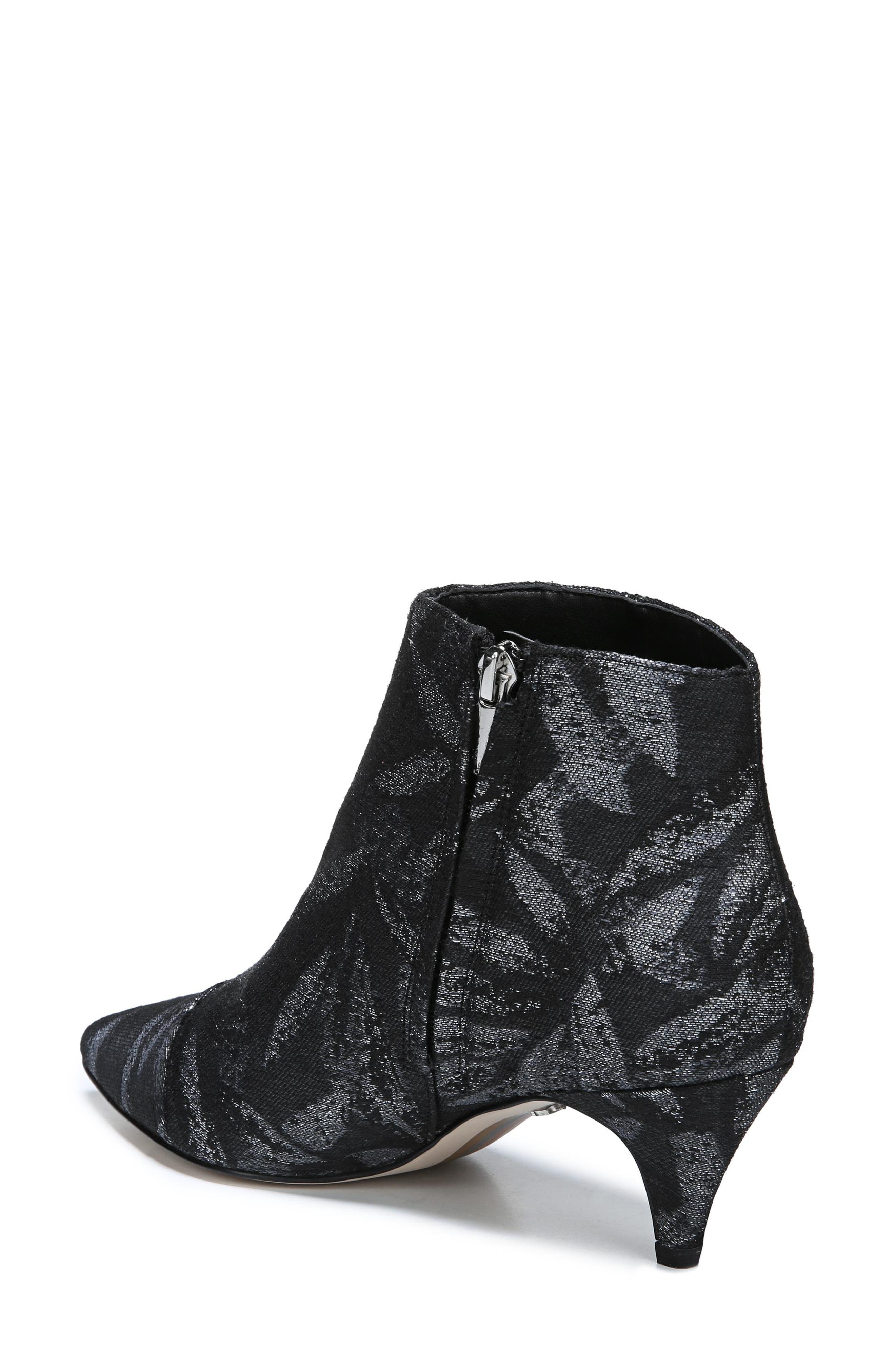 Kinzey Pointy Toe Bootie, Alternate, color, SILVER LEAF JACQUARD