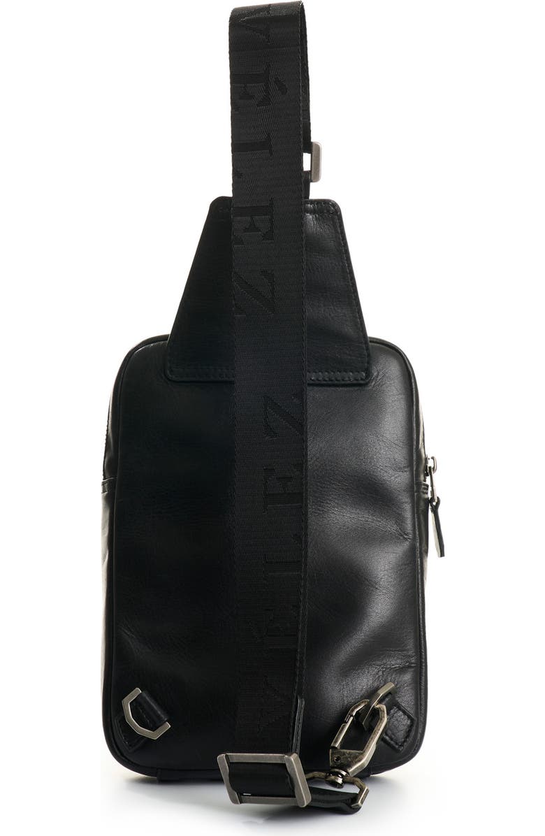 Velez Full Grain Leather Crossbody Bag Sling Shoulder Bags, Alternate, color, Black