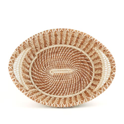 Mayan Hands Large Haida Basket In Brown