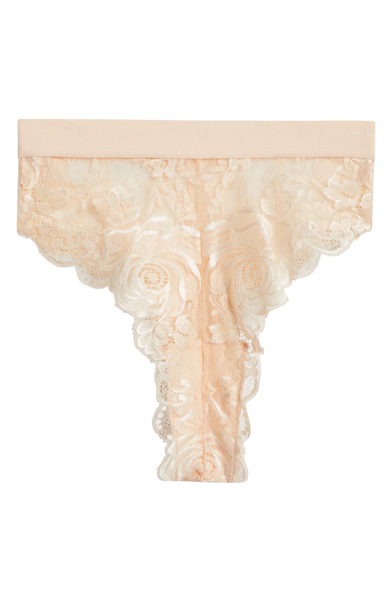 KILO BRAVA Floral Lace Briefs, Alternate, color, Whisper Peach