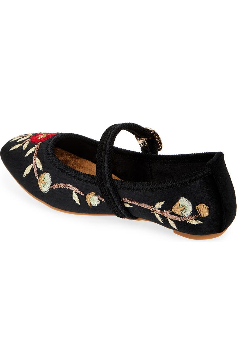 FUCHSIA Paradise Floral Embroidered Mary Jane, Alternate, color, Black