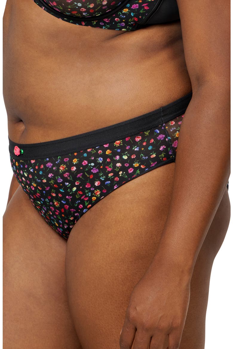 Sheer Mesh High Cut Briefs, Alternate, color, MEADOW DREAM