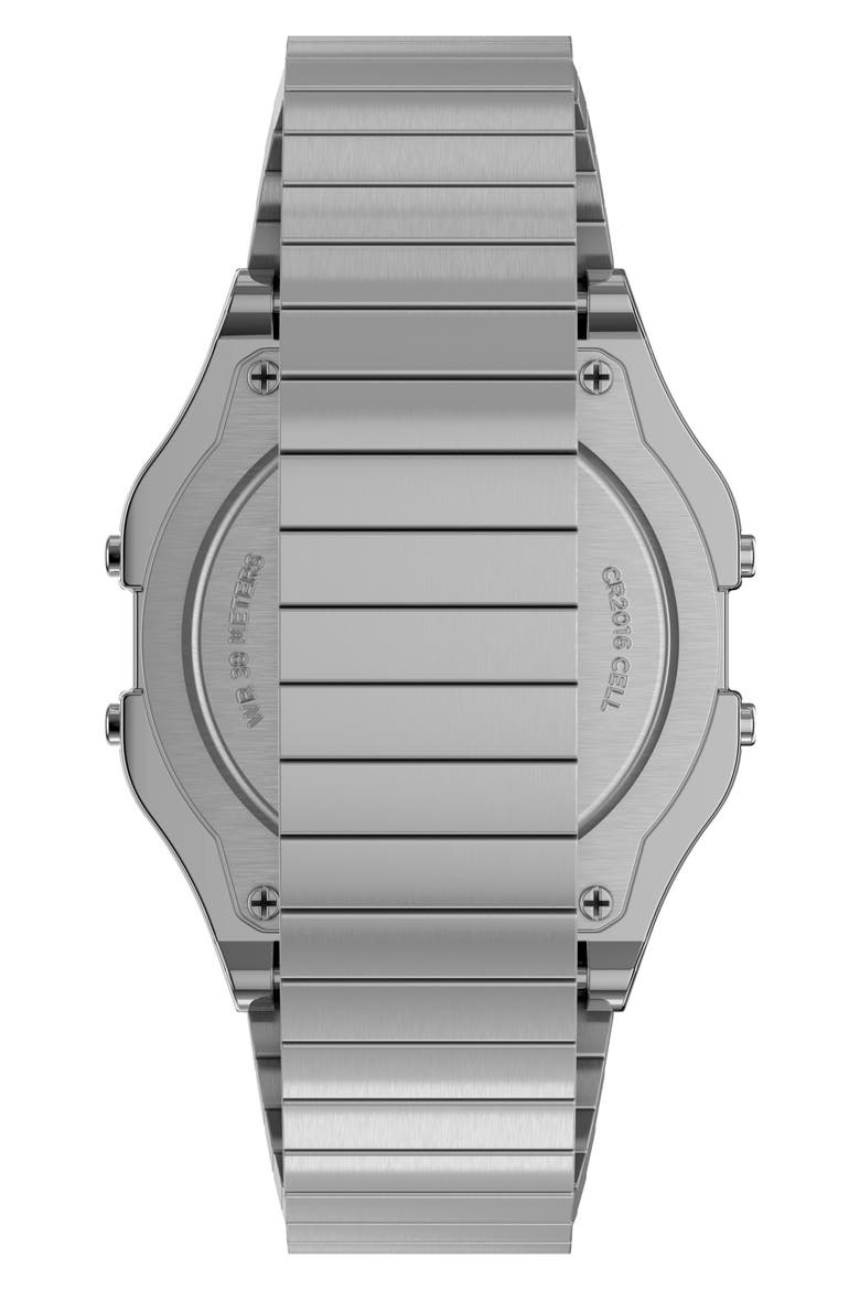 T80 Digital Chronograph Bracelet Watch, Alternate, color, STAINLESS STEEL