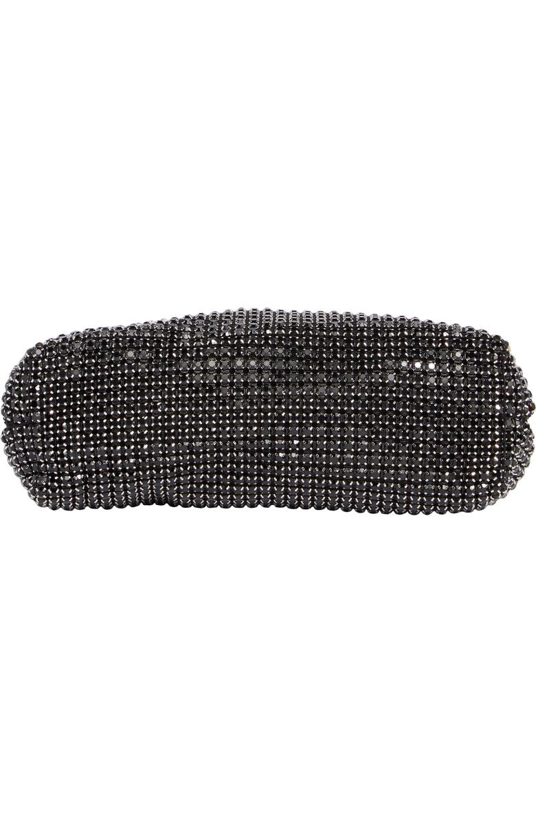 BCBG Crystal Frame Clutch, Alternate, color, Black