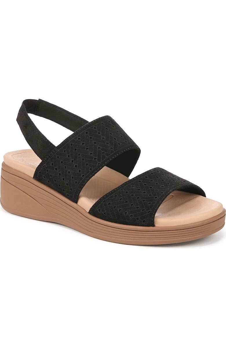 LifeStride Festive Slingback Platform Wedge Sandal - Wide Width Available, Main, color, Black