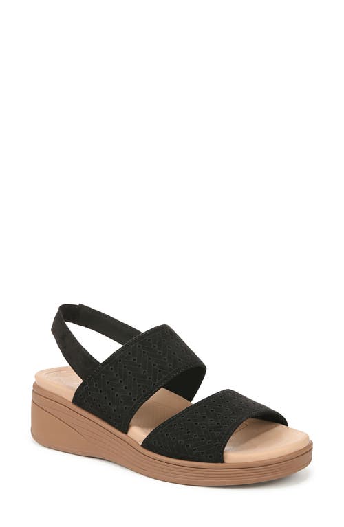 Bzees Women's Festive Washable Slingback Wedge Sandals In Black