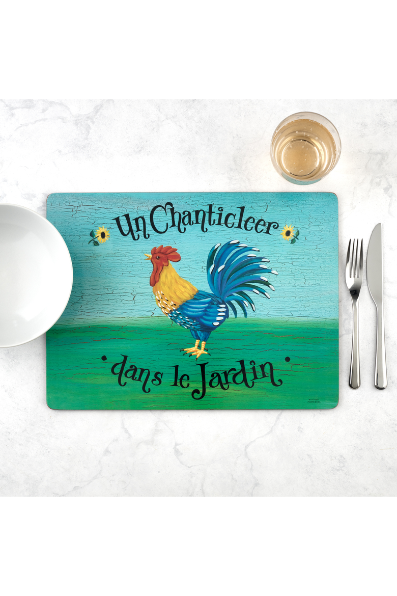 Dans le Jardin Set of 4 Cork Back Placemats, Alternate, color, Multi