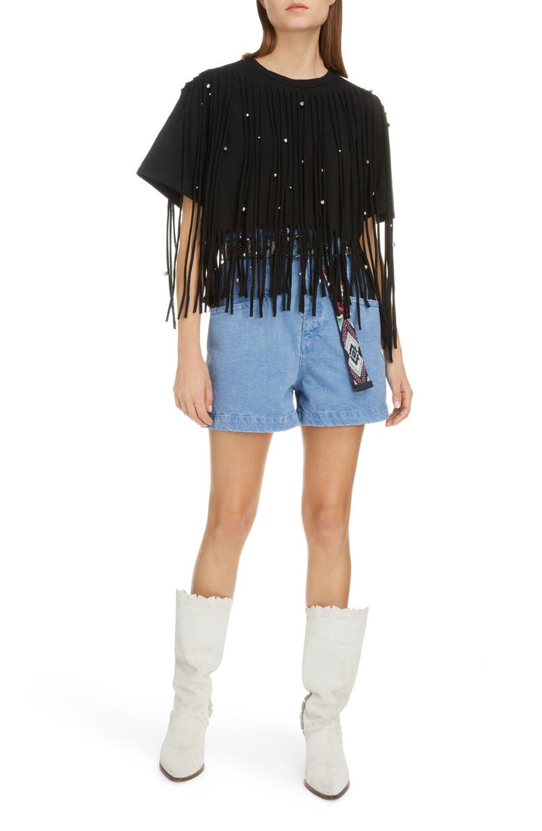 Isabel Marant Beaded Fringe Top, Alternate, color,
