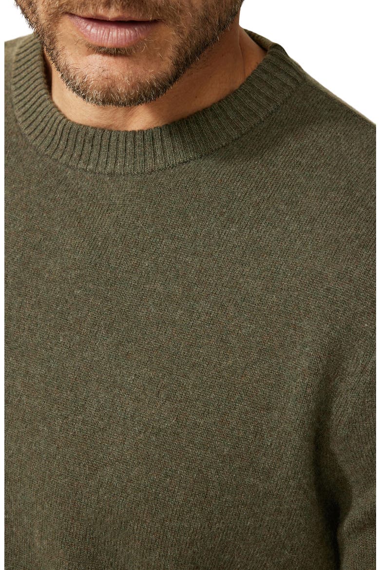 Cashmere Crewneck Sweater, Alternate, color, MILITARY GREEN