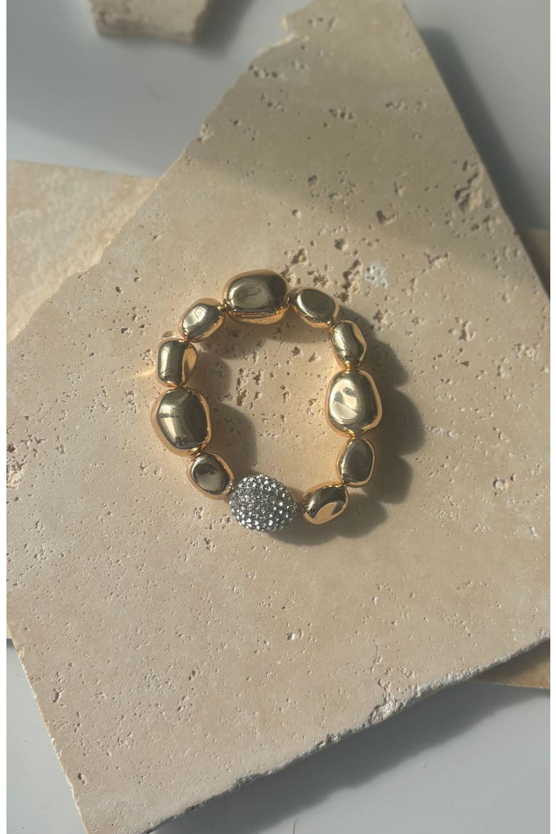 Pebbled Stretch Bracelet, Alternate, color, GOLD