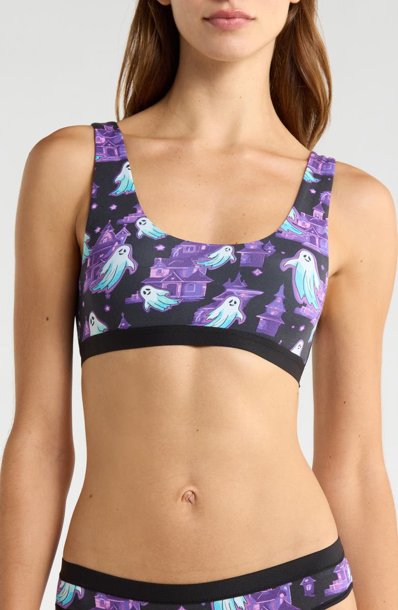 MeUndies Print Bralette, Main, color, Glow Mode