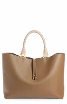Chloé Large Marcie Grained Calfskin Leather Tote