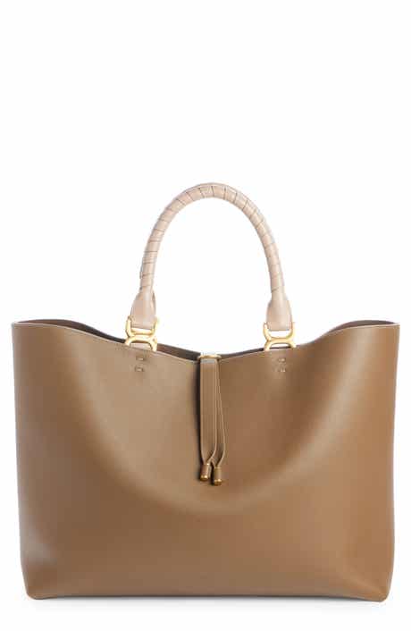 Chloé Large Marcie Grained Calfskin Leather Tote