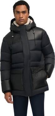Pajar Wolf Mix Media Faux Shearling Parka Puffer with Fixed Hood