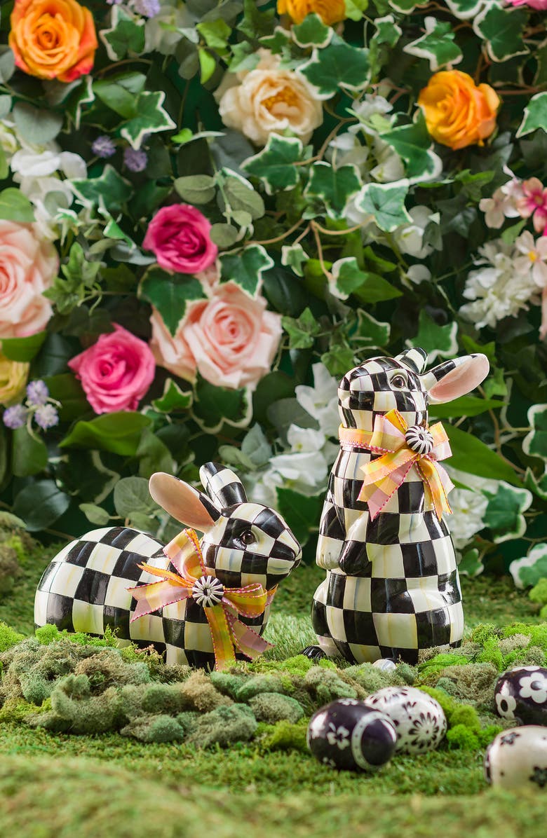 MACKENZIE CHILDS Courtly Check Resting Bunny, Alternate, color, 
