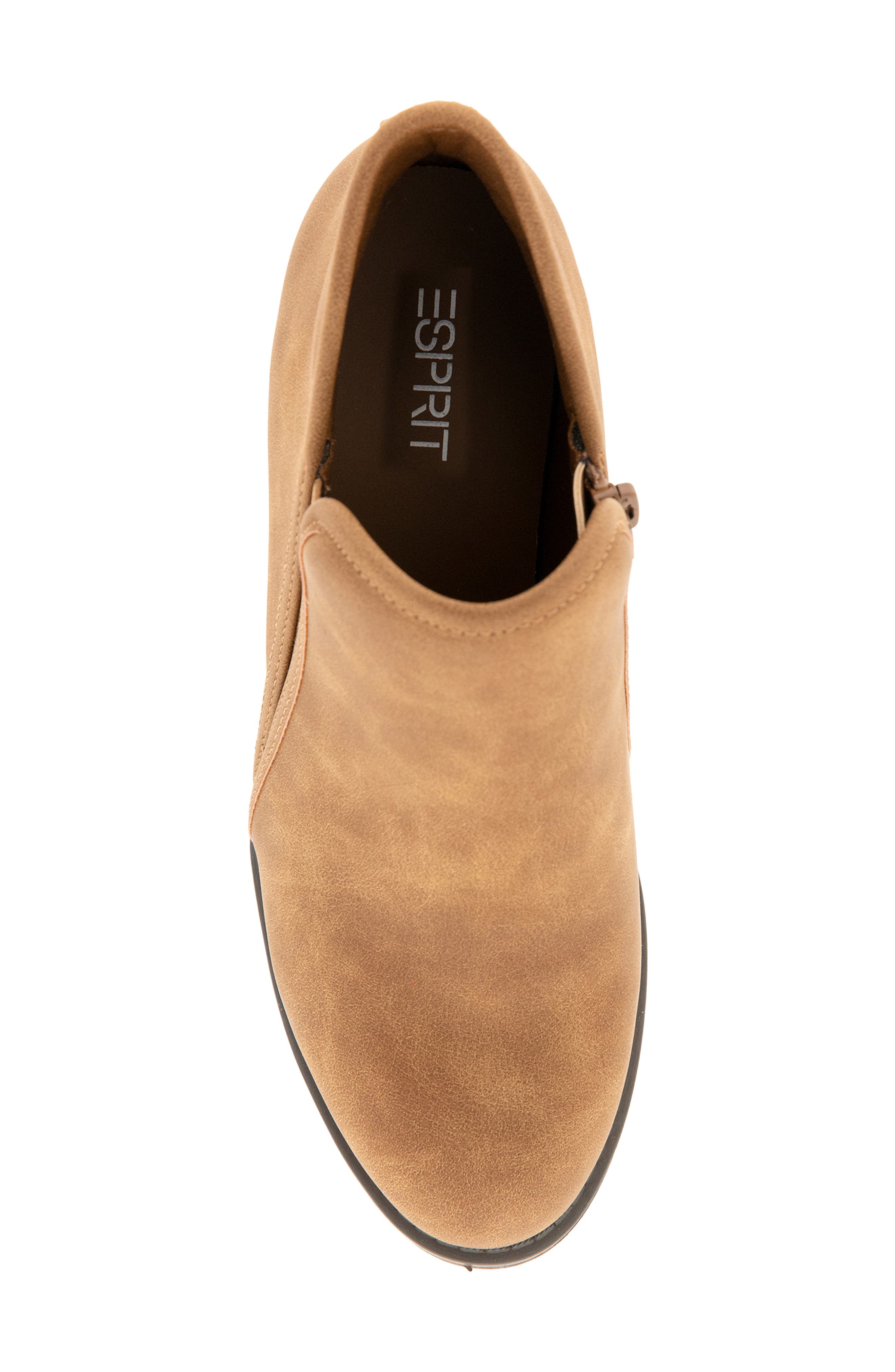 Hunter Faux Suede Bootie, Alternate, color, COGNAC