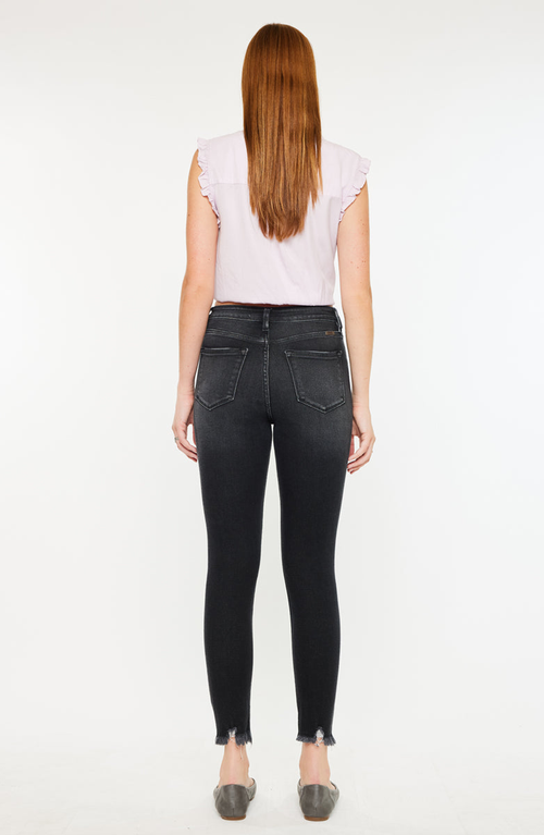 Kancan Tiara High Rise Ankle Skinny Jeans In Black