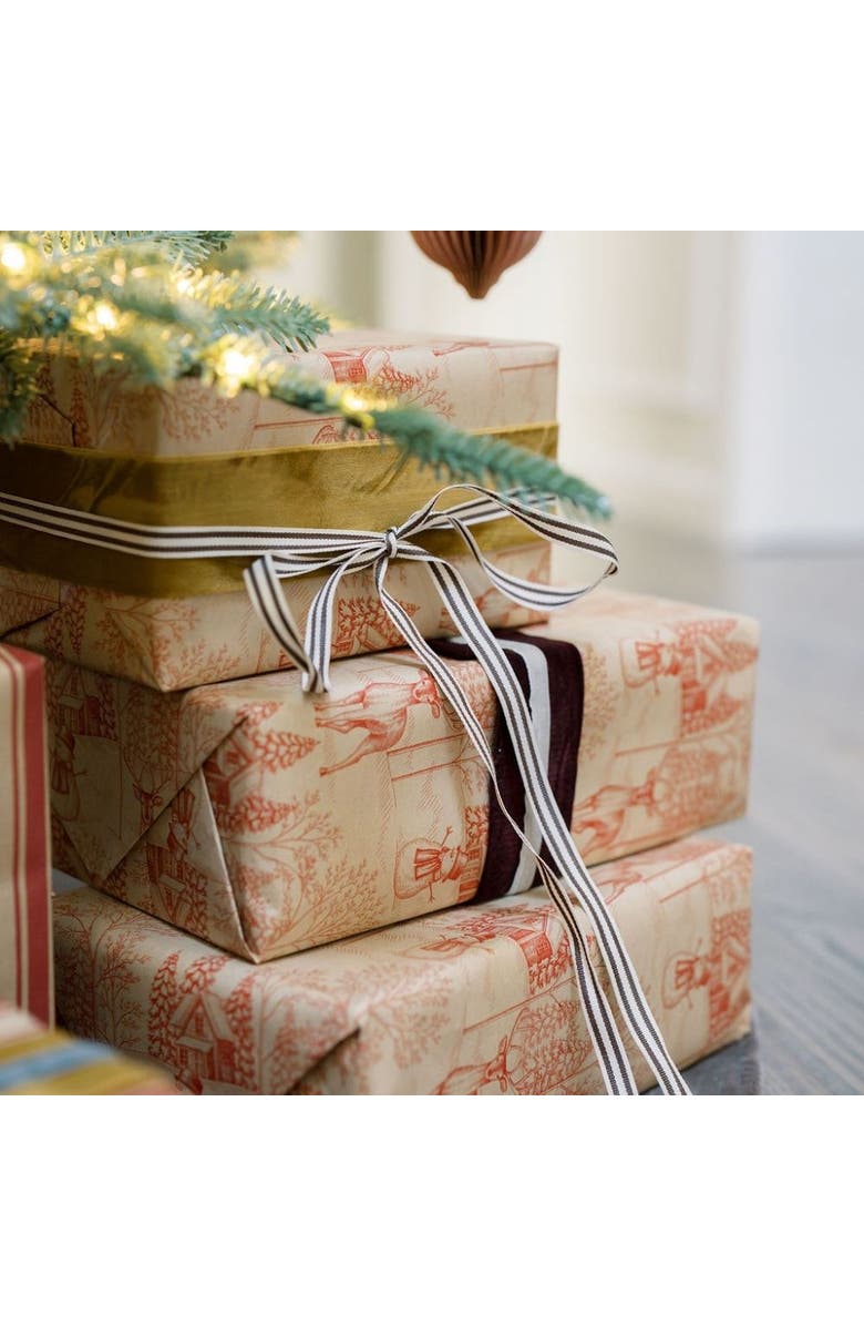 CG Hunter Ribbon in Cream and Black, Alternate, color, Black And Cream