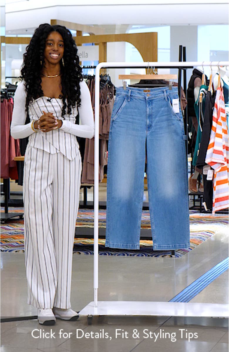 The Stud Finder High Waist Ankle Relaxed Straight Leg Carpenter Jeans, sales video thumbnail