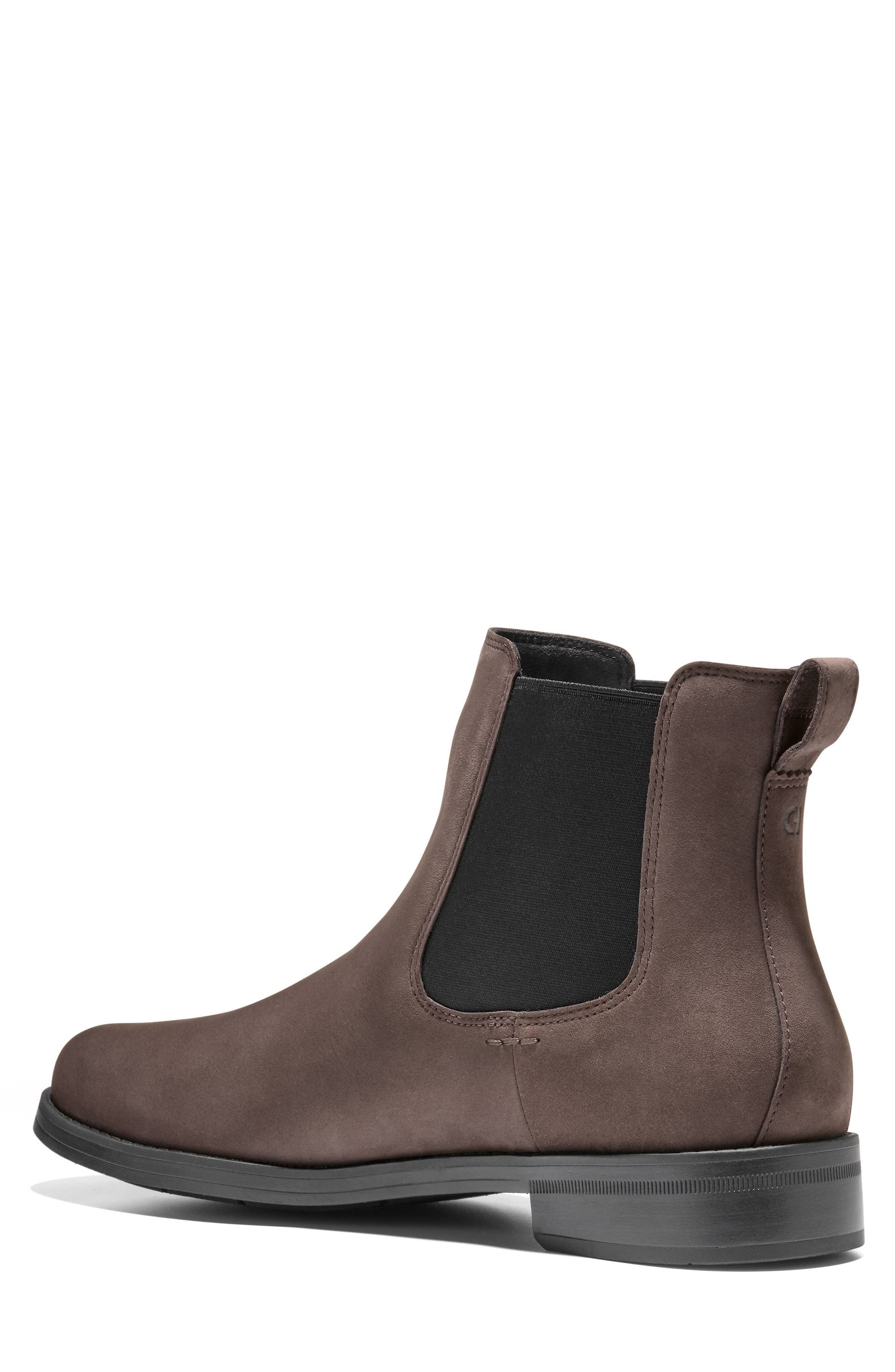 Cole Haan Newmark Grand Chelsea Boot, Alternate, color, Lava Nubuck / Black