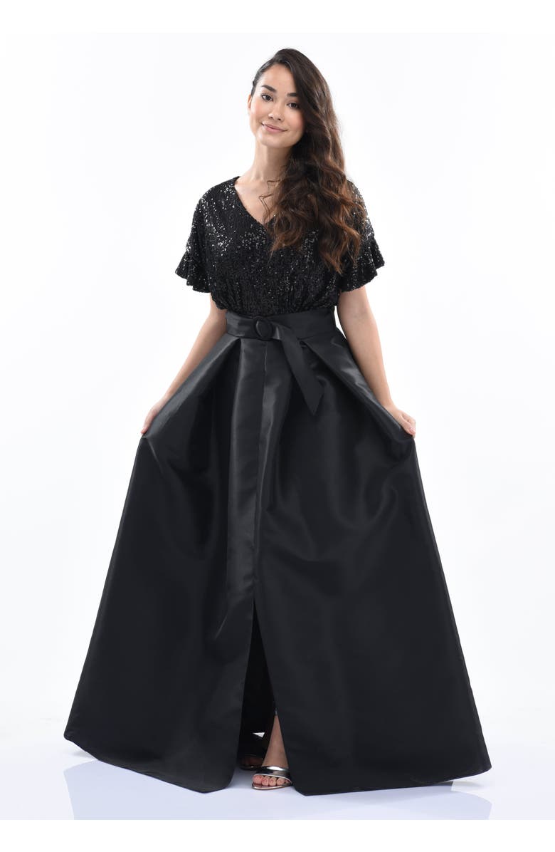 Tulleen Arcola Dress, Alternate, color, Black