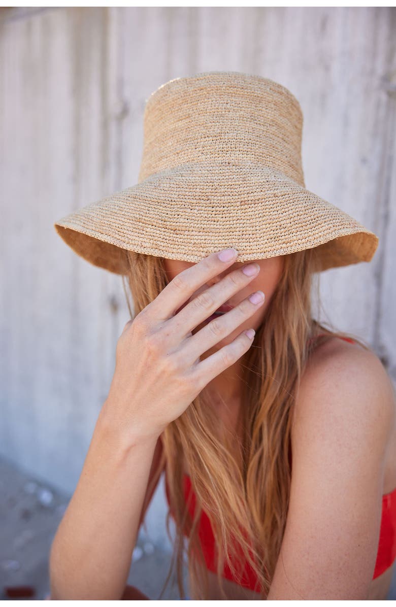 Hat Attack Chic Crochet Bucket Hat, Alternate, color, Natural