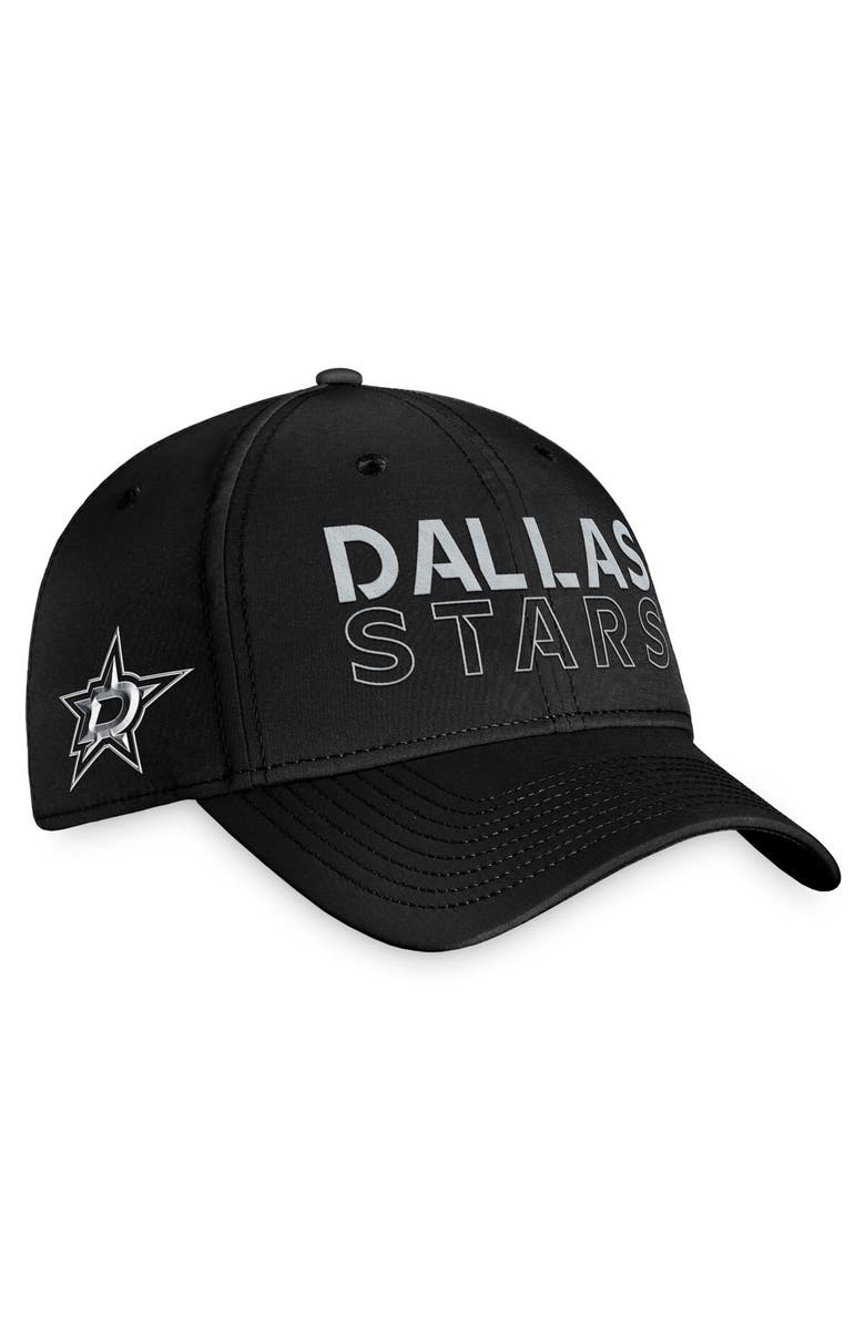 FANATICS Men's Fanatics Branded  Black Dallas Stars Authentic Pro Road Flex Hat, Main, color, 