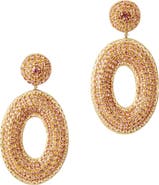 Deepa Gurnani Odeya Crystal Drop Earrings