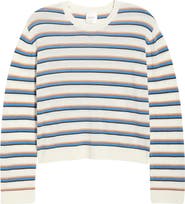 LESET James Stripe Merino Wool Crewneck Sweater