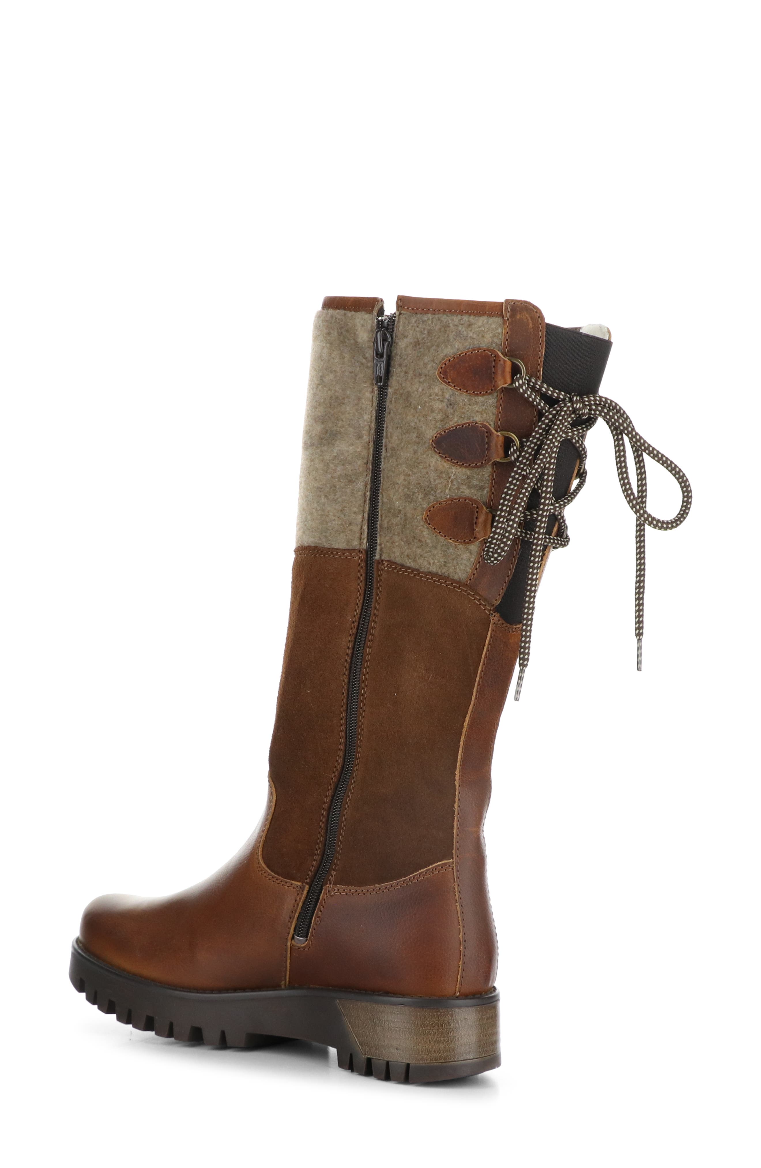 Goose Primaloft® Waterproof Boiled Wool Mid Calf Boot, Alternate, color, COGNAC/REDWOOD/BEIGE