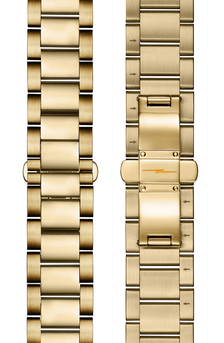 Shinola Canfield Bracelet Chronograph Watch, 43mm, Alternate, color, White