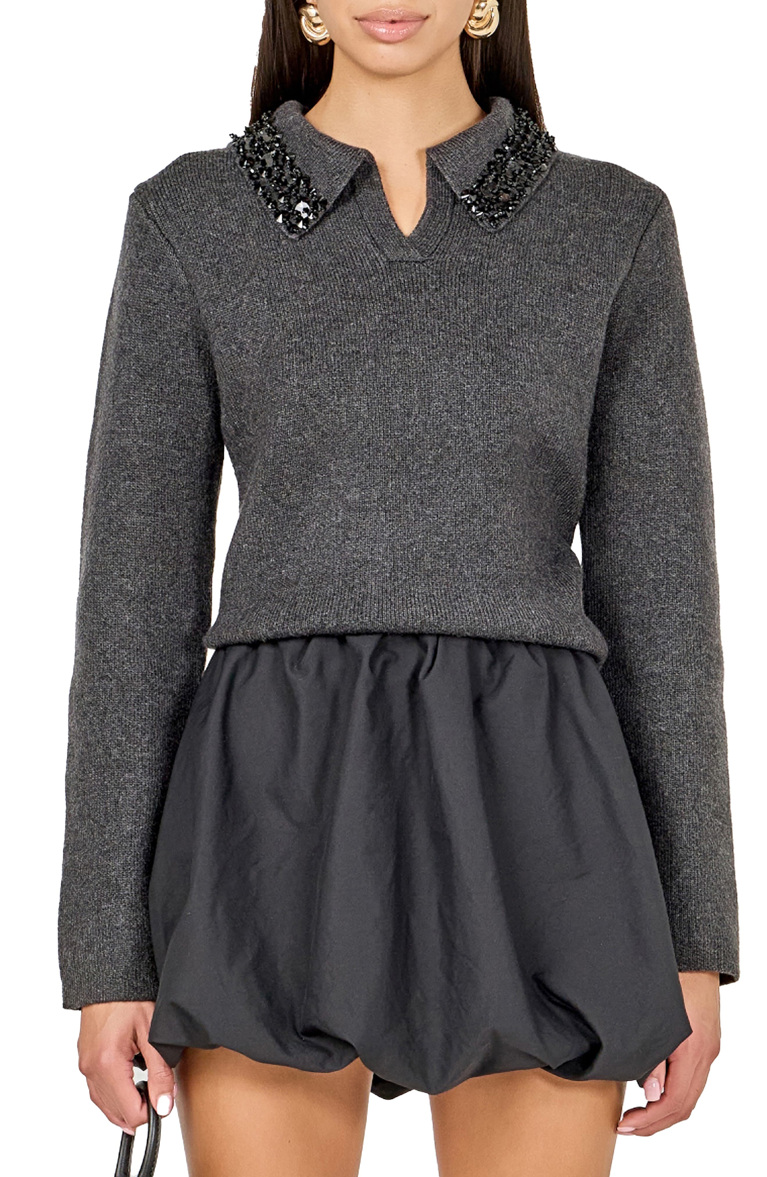 Jewel Trim Sweater