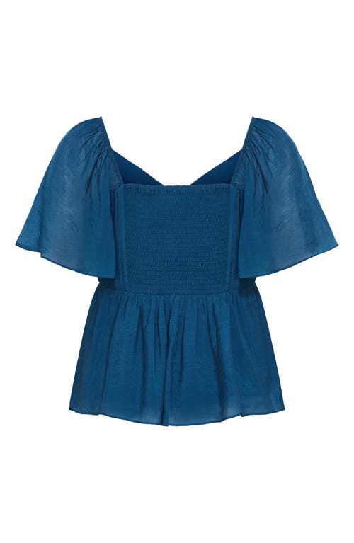 City Chic Marci Flutter Sleeve Top