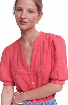 Eyelet Embroidery Woven Shirt