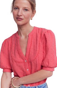 Boden Eyelet Embroidery Woven Shirt