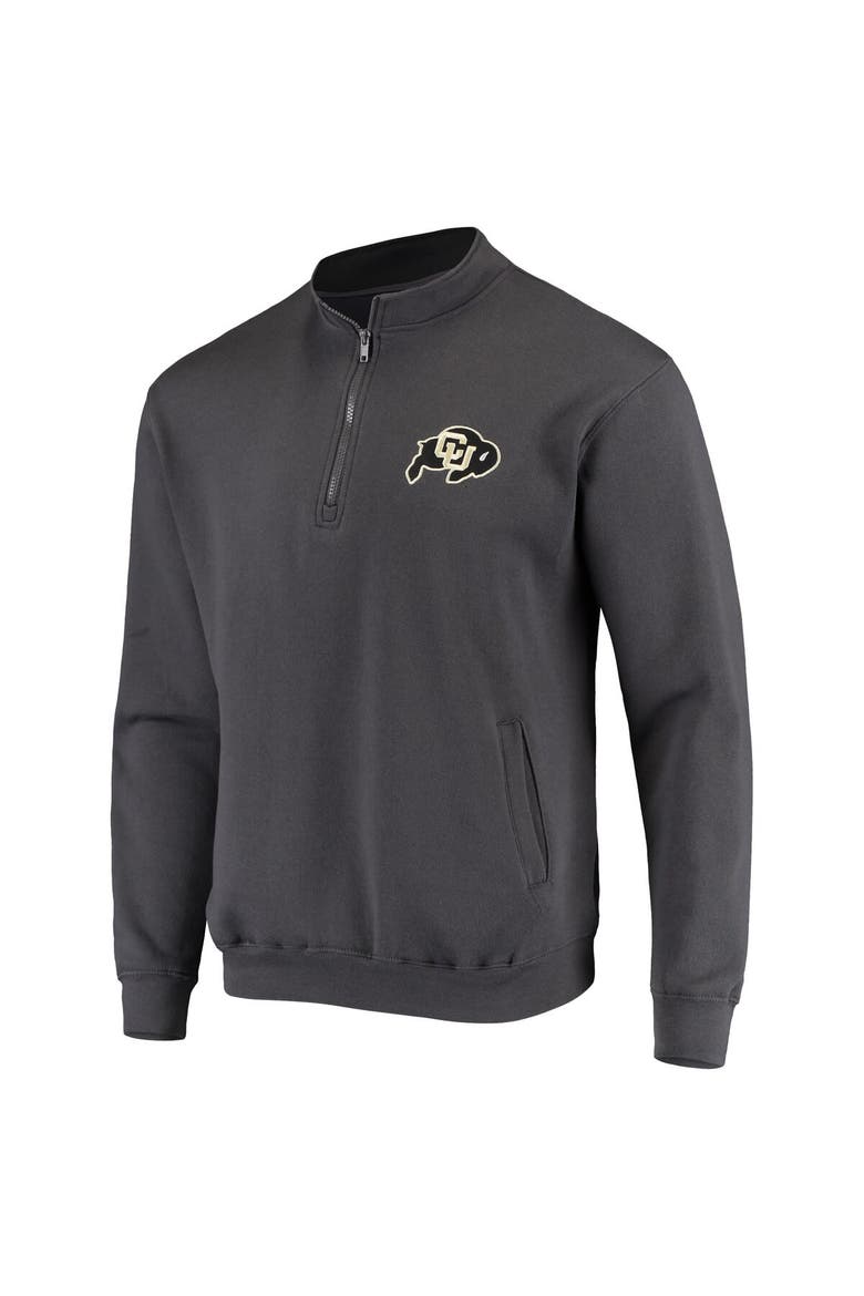 Men's Colosseum Charcoal Colorado Buffaloes Tortugas Logo Quarter-Zip Jacket, Alternate, color, Charcoal