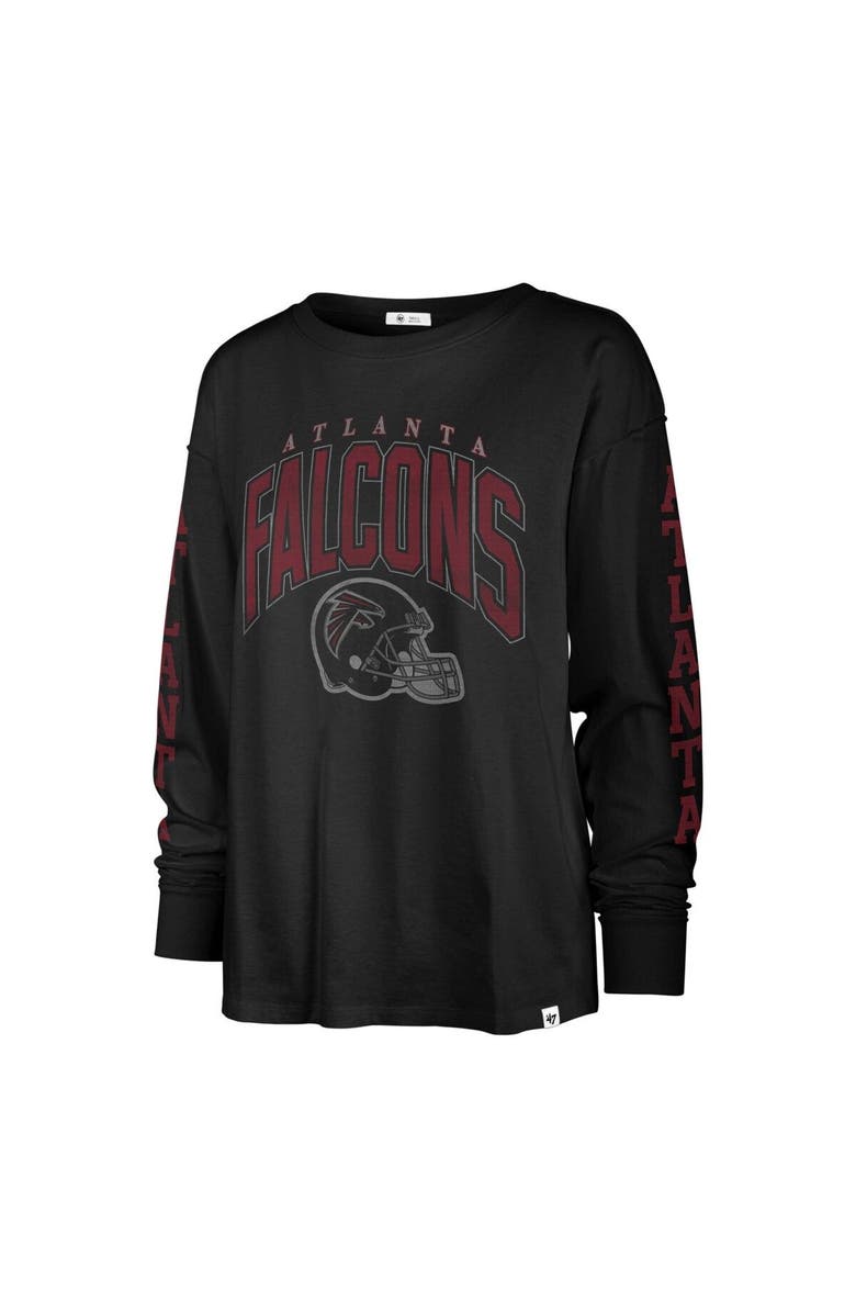 '47 Women's '47 Black Atlanta Falcons Tom Cat Lightweight Long Sleeve T-Shirt, Alternate, color, Black