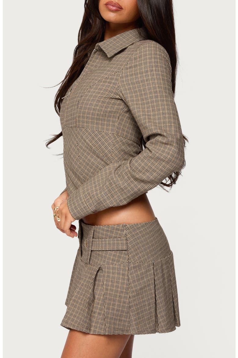 Lockette Plaid Crop Jacket, Alternate, color, MIX