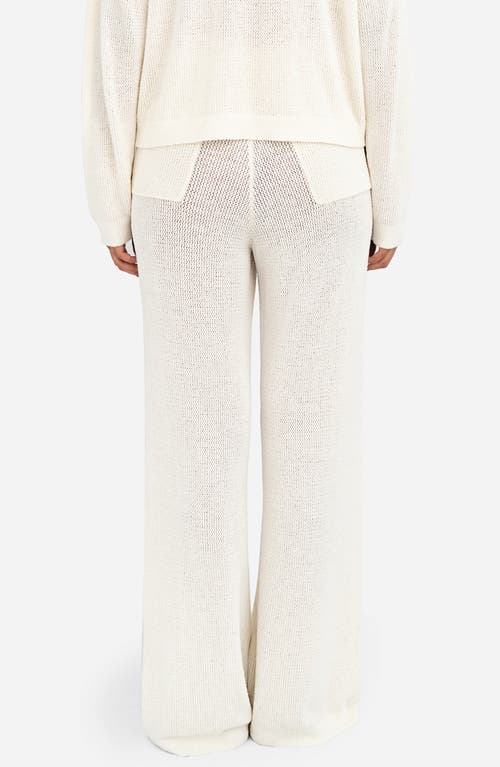 Sunday Citizen Wide Leg Knit Pants In White