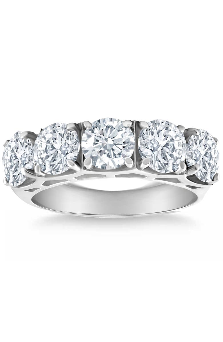 Bliss Diamond 3 3/4Ct 5-Stone Lab Grown Diamond Wedding Ring 14K Gold, Main, color, 14K White Gold