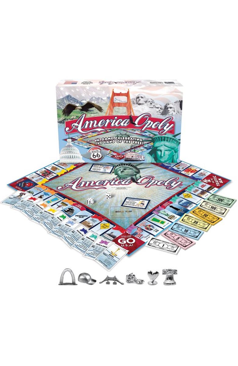 Late for the Sky Americaopoly Monopoly Board Game, Main, color, 