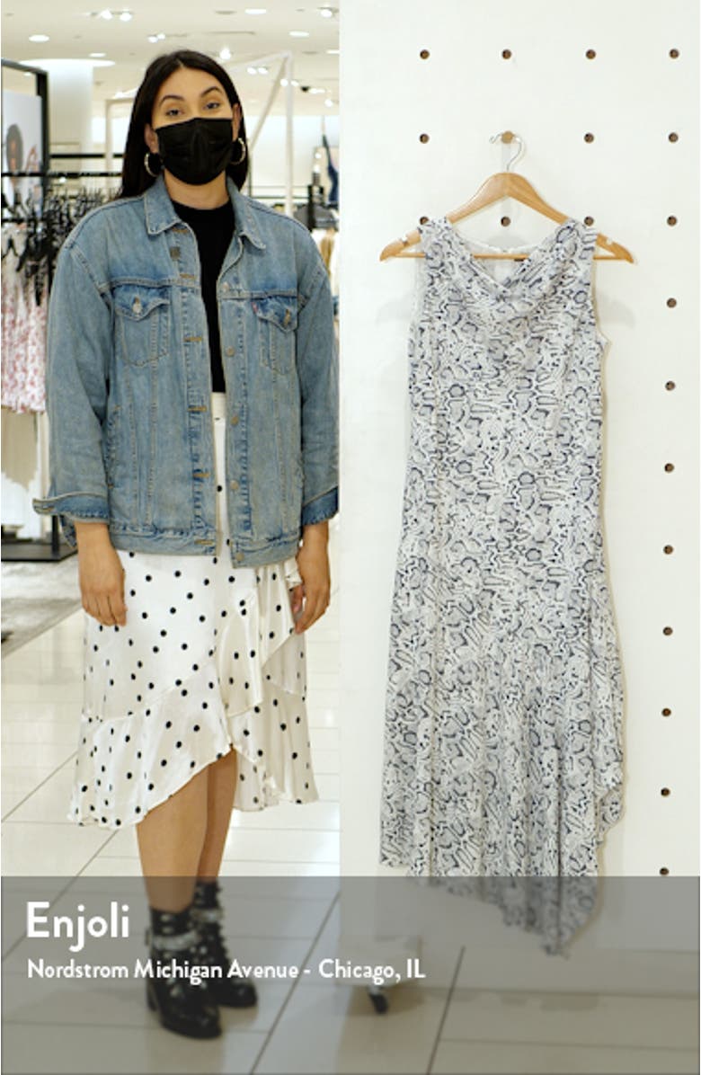 Snake Whispers Asymmetrical Hem Dress, sales video thumbnail