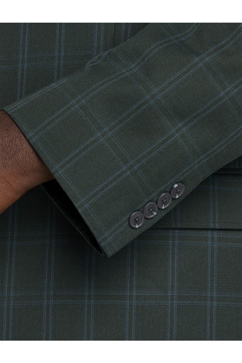 Big & Tall  Windowpane Sport Coat, Alternate, color, GREEN