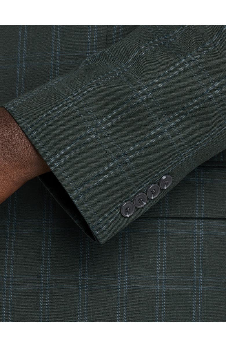 Oak Hill by DXL Big & Tall  Windowpane Sport Coat, Alternate, color, Green
