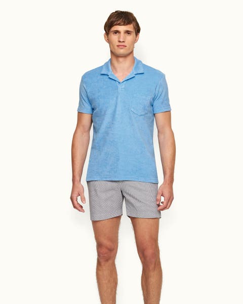 Terry Towelling Tailored Fit Towelling Polo Shirt