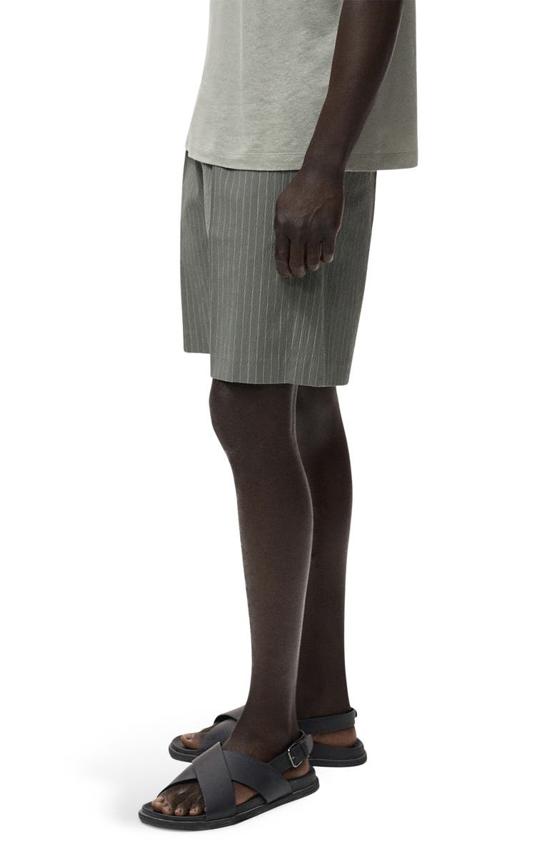 MANGO Slim Fit Stretch Cotton Chino Shorts, Alternate, color, Grey