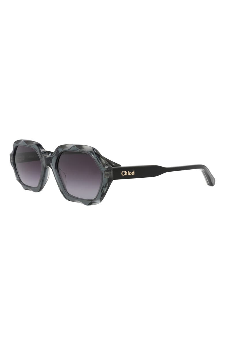 Chloé 56mm Square Sunglasses, Alternate, color, Grey Black Grey
