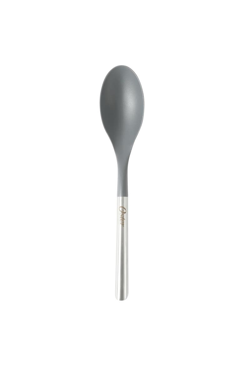 13.8 Inch Nylon Serving Spoon Stainless Steel Handle, Main, color, Silver