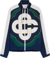 Casablanca Colorblock Logo Embroidered Windbreaker Jacket