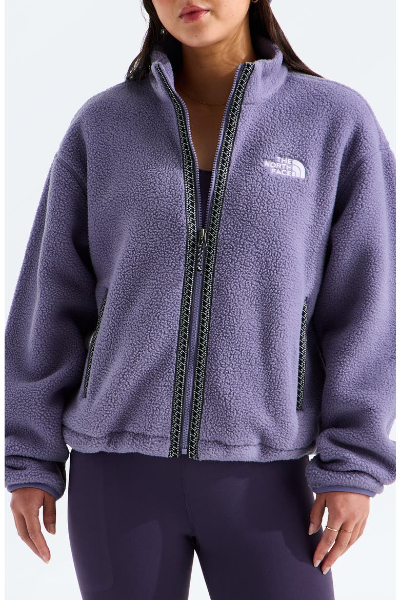 Fleeski High Pile Fleece Full Zip Jacket, Main, color, GROUNDED PLUM